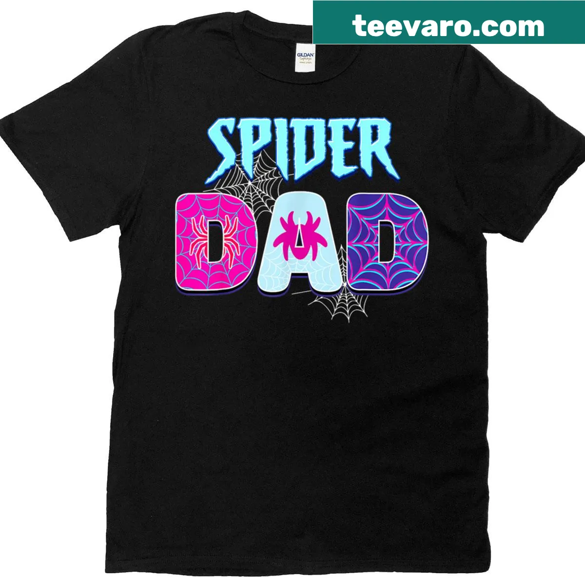 Playful family matching t-shirt for moms with a spider graphic. — on a men's t-shirt