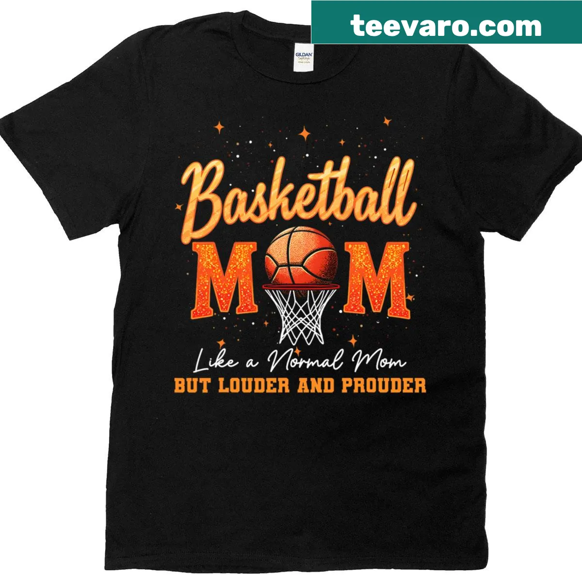 Mothers Day t-shirt featuring basketball net and hoop graphics — on a men's t-shirt