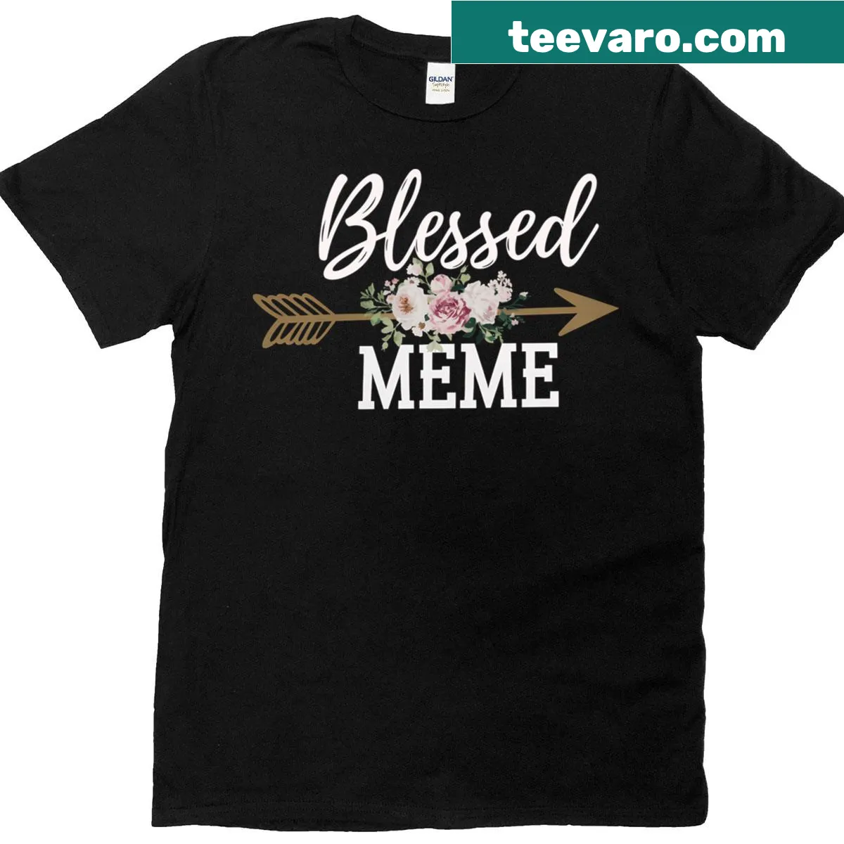 Floral Grandma t-shirt with blessed arrow design for Mother's Day — on a men's t-shirt