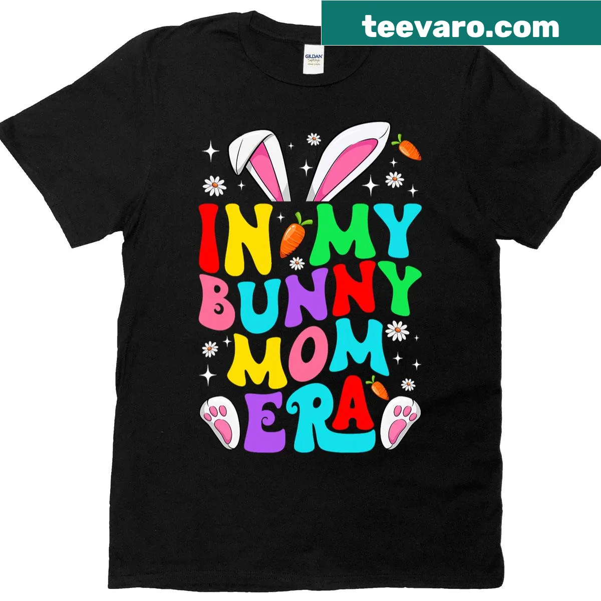 Cute T-shirt for moms featuring an Easter bunny graphic for Mother's Day. — on a men's t-shirt