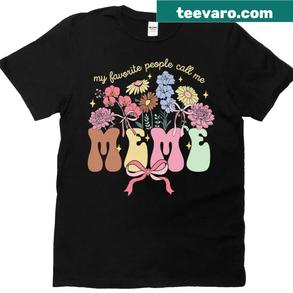 Floral design shirt celebrating moms with a humorous message