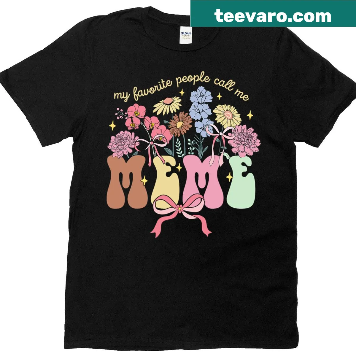 Floral design shirt celebrating moms with a humorous message — on a men's t-shirt