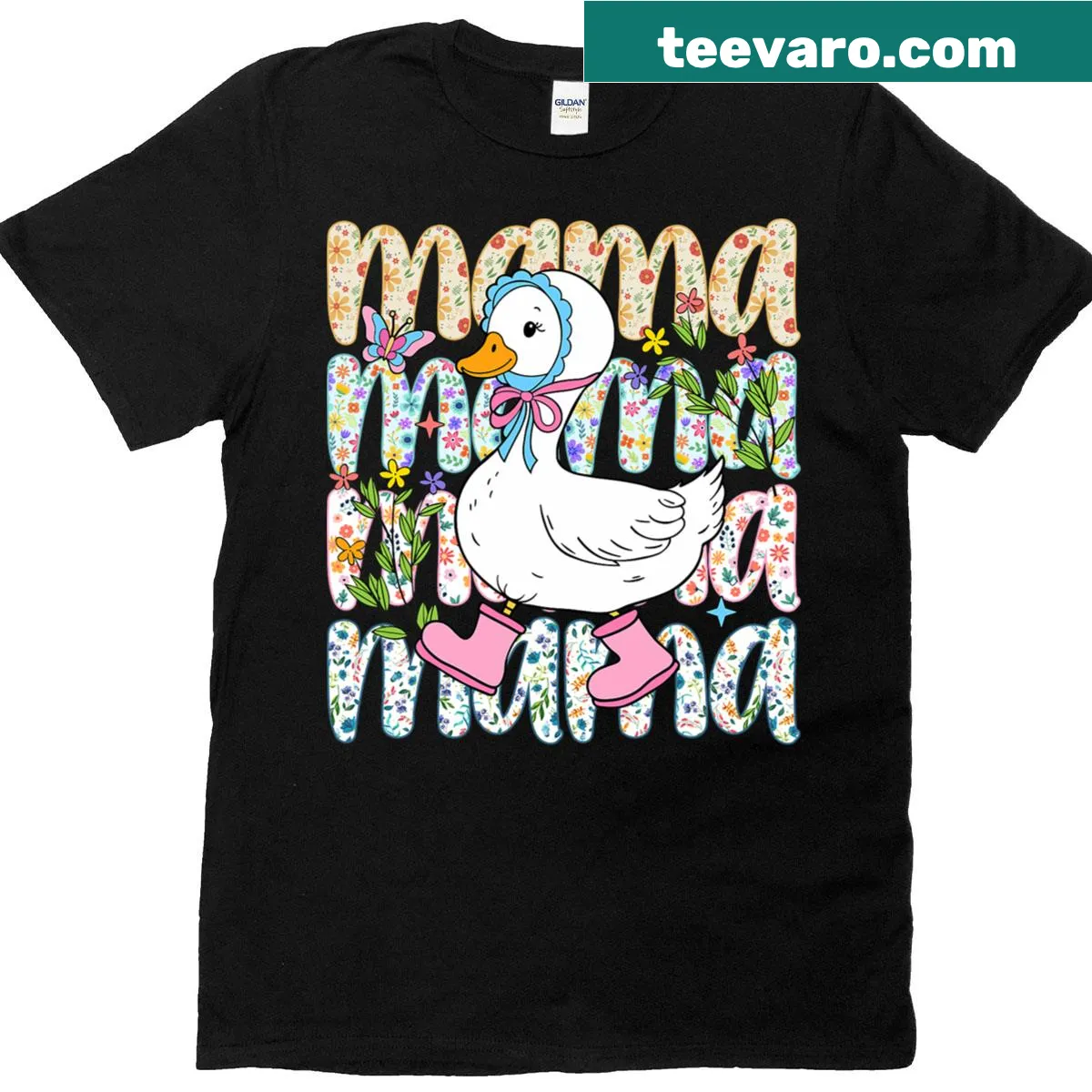 Silly Mama Goose T-shirt with funny graphics and humor — on a men's t-shirt