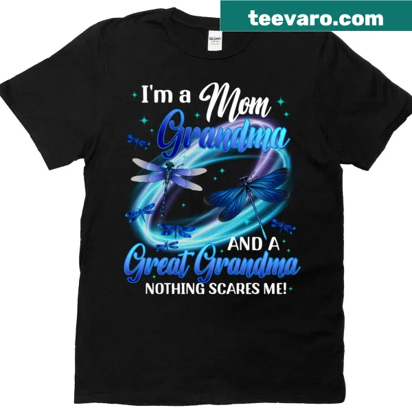 Heartwarming Mother's Day shirt with 'Happy I'm a Mom, Grandma, Great Grandma' text