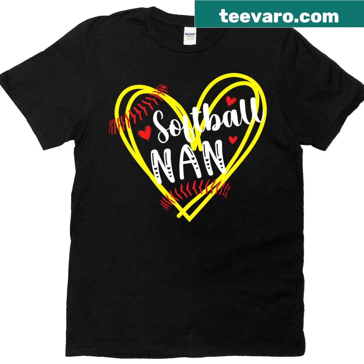Heartfelt softball graphic T-shirt for grandmothers — on a men's t-shirt