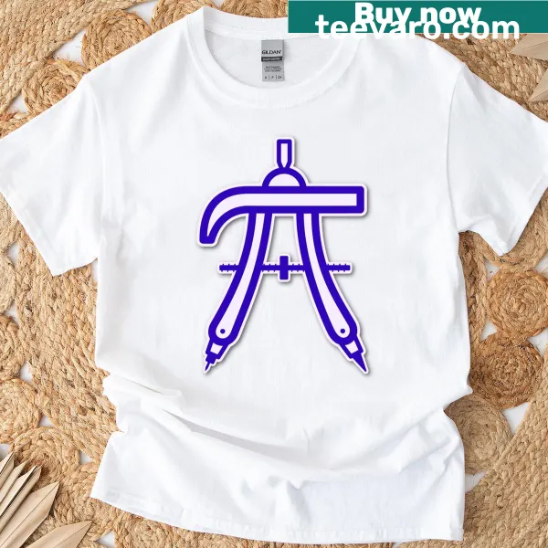 Pi and compass graphic on a classic t-shirt