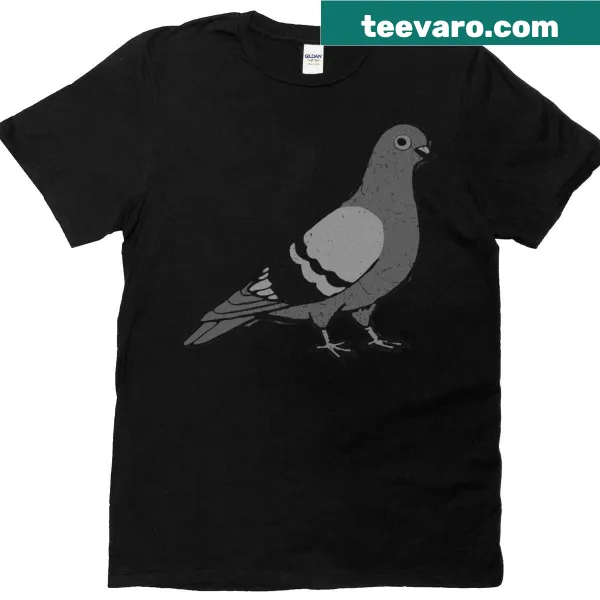 Minimalist Pigeon City graphic T-shirt featuring clean typography