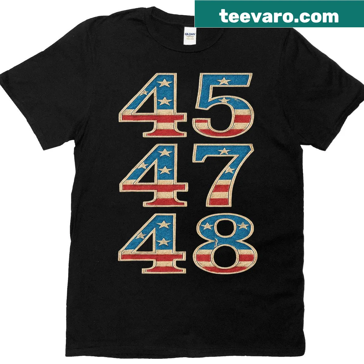T-shirt with a design representing Donald Trump 2028 campaign. — on a men's t-shirt