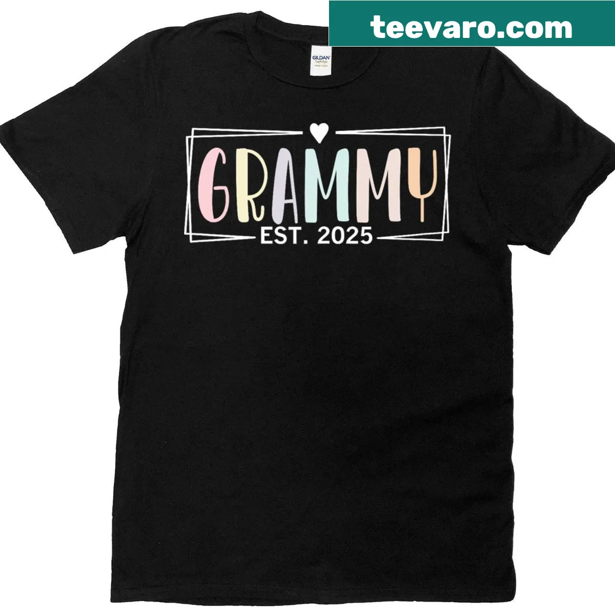 T-shirt featuring 'Retro Grammy Est 2025' text in retro style — on a men's t-shirt