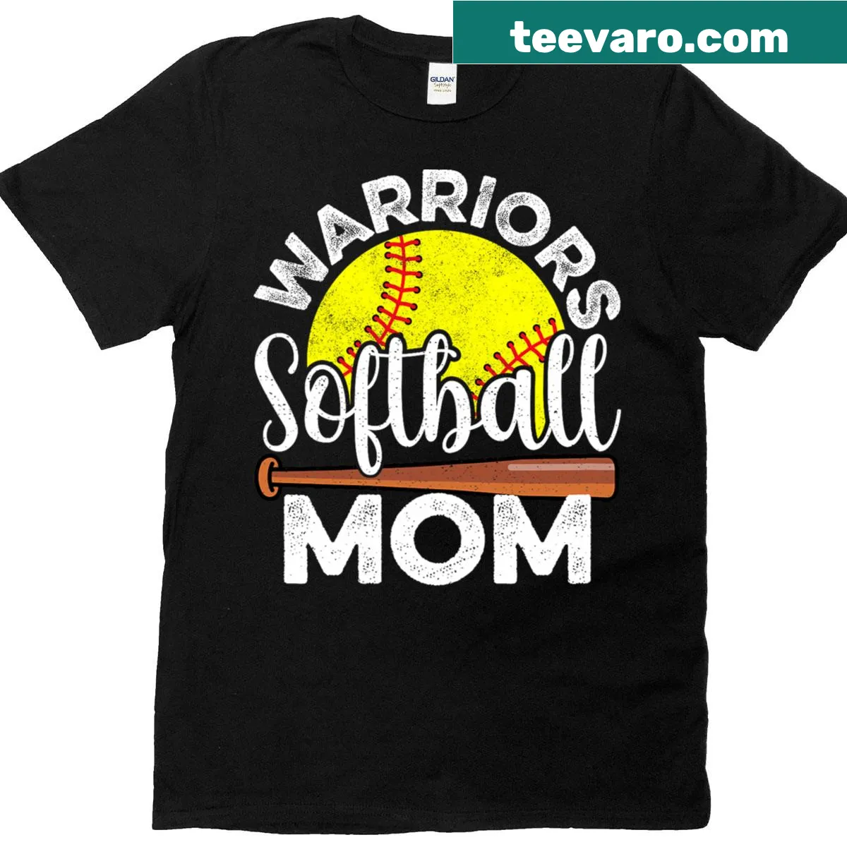 Mother's Day T-shirt for softball moms with warrior graphic — on a men's t-shirt