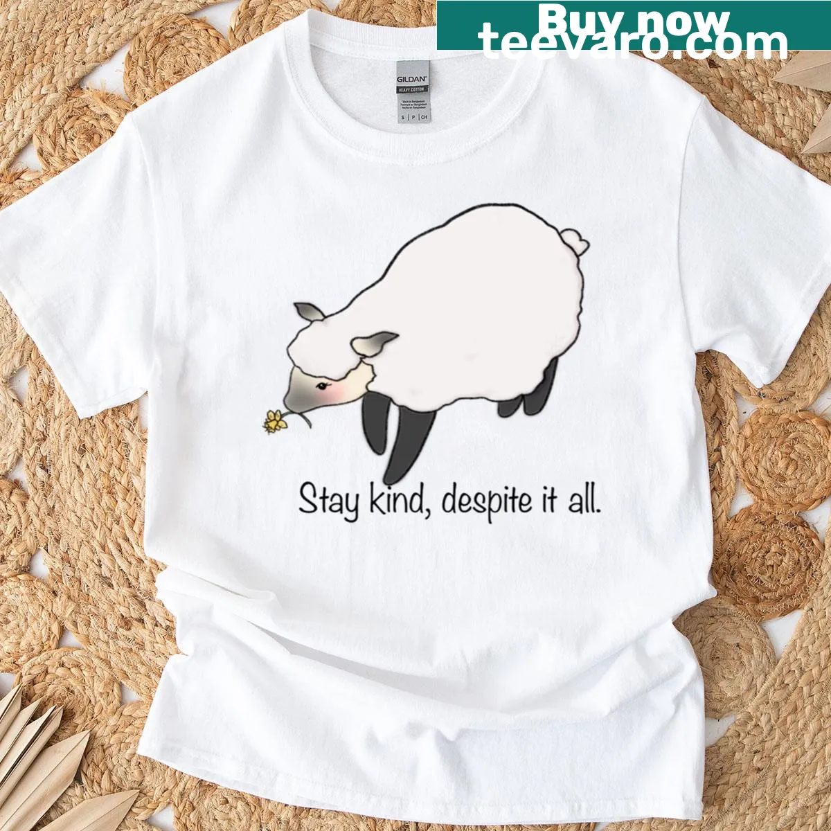 Classic t-shirt with inspirational kindness message — on a men's t-shirt