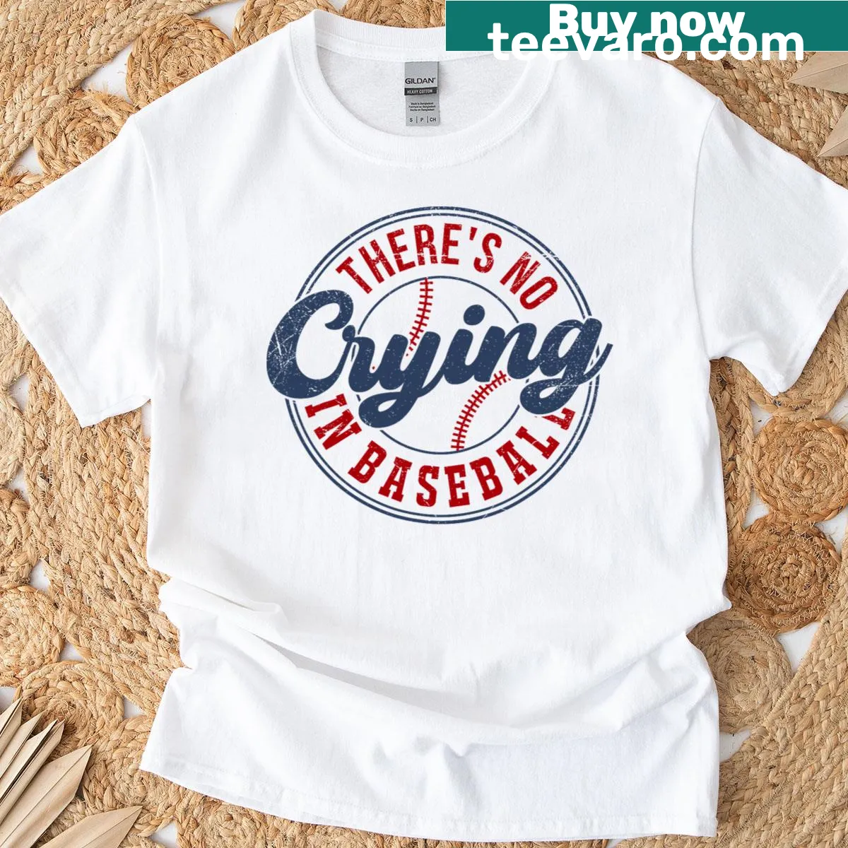 Funny t-shirt for baseball moms with a humorous phrase — on a men's t-shirt