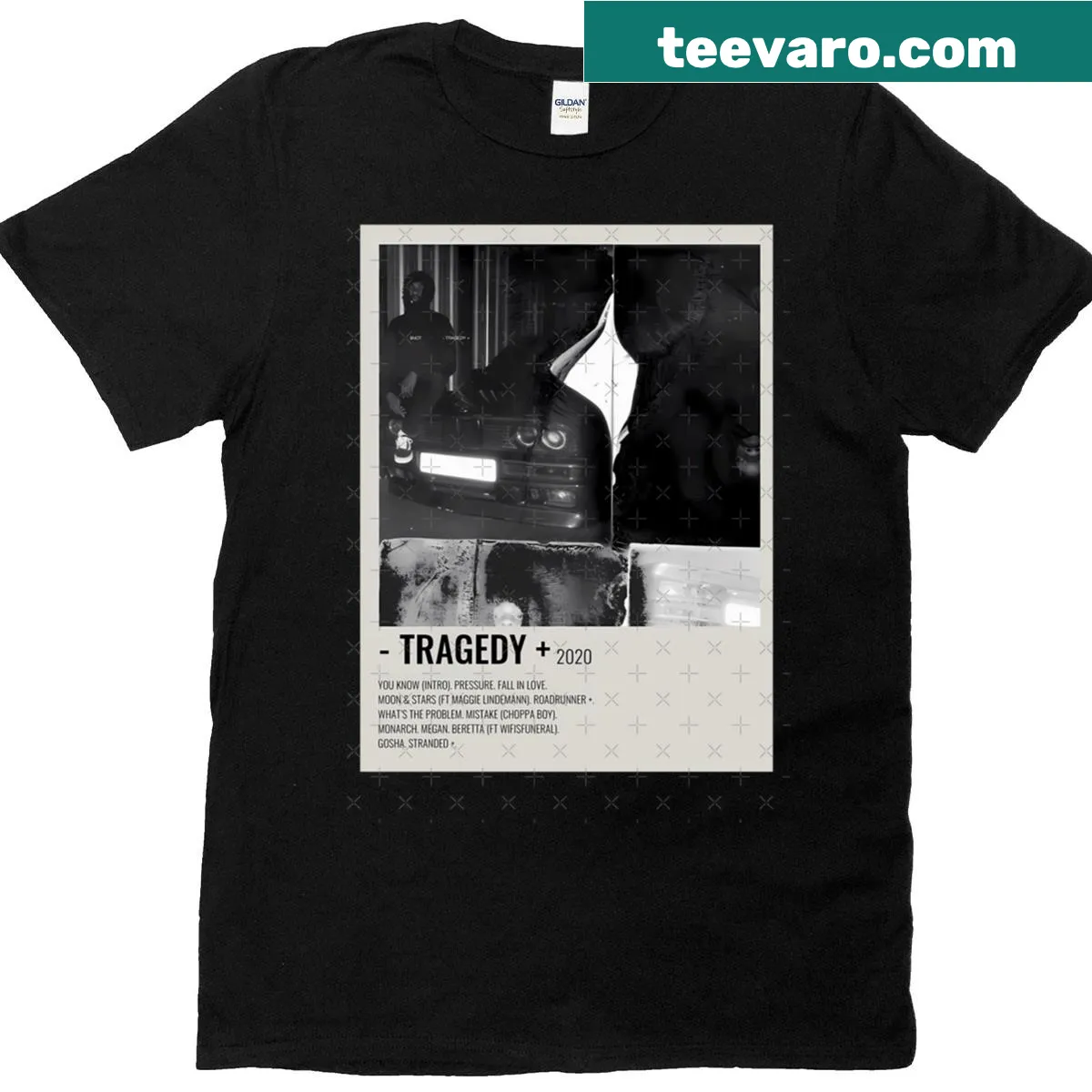 Vintage-style T-shirt featuring a classic album cover design — on a men's t-shirt