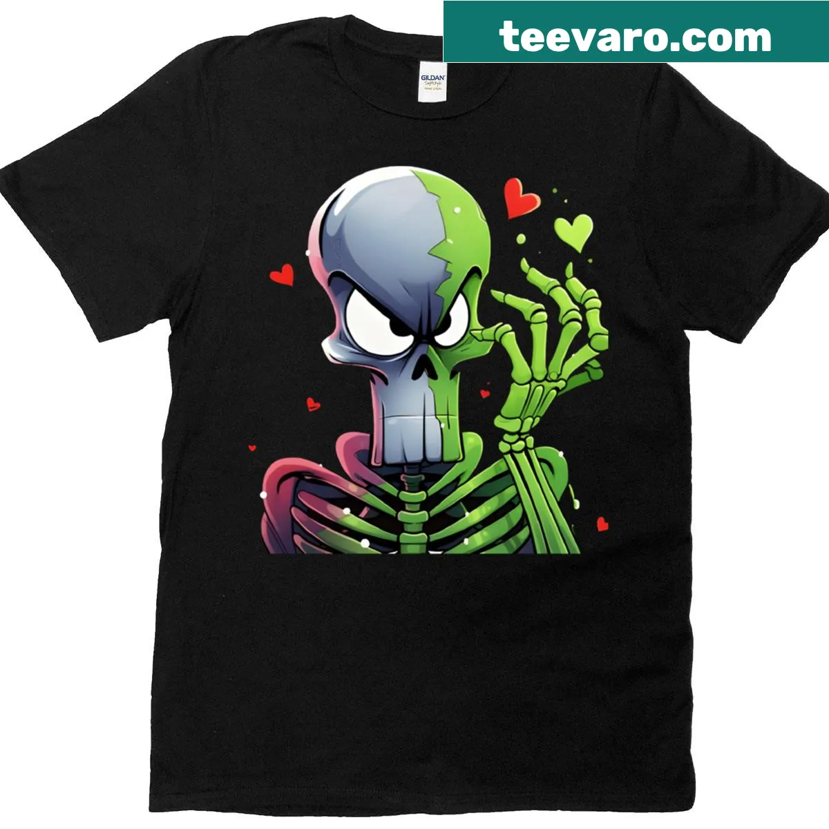 Classic skull graphic on an edgy t-shirt — on a men's t-shirt