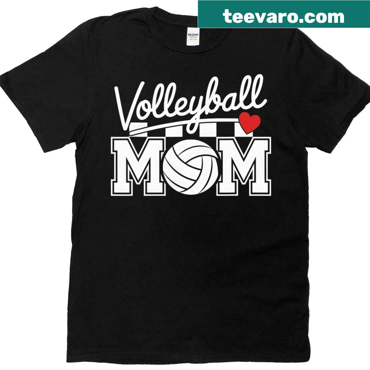 Playful Volleyball Mom graphic t-shirt — on a men's t-shirt