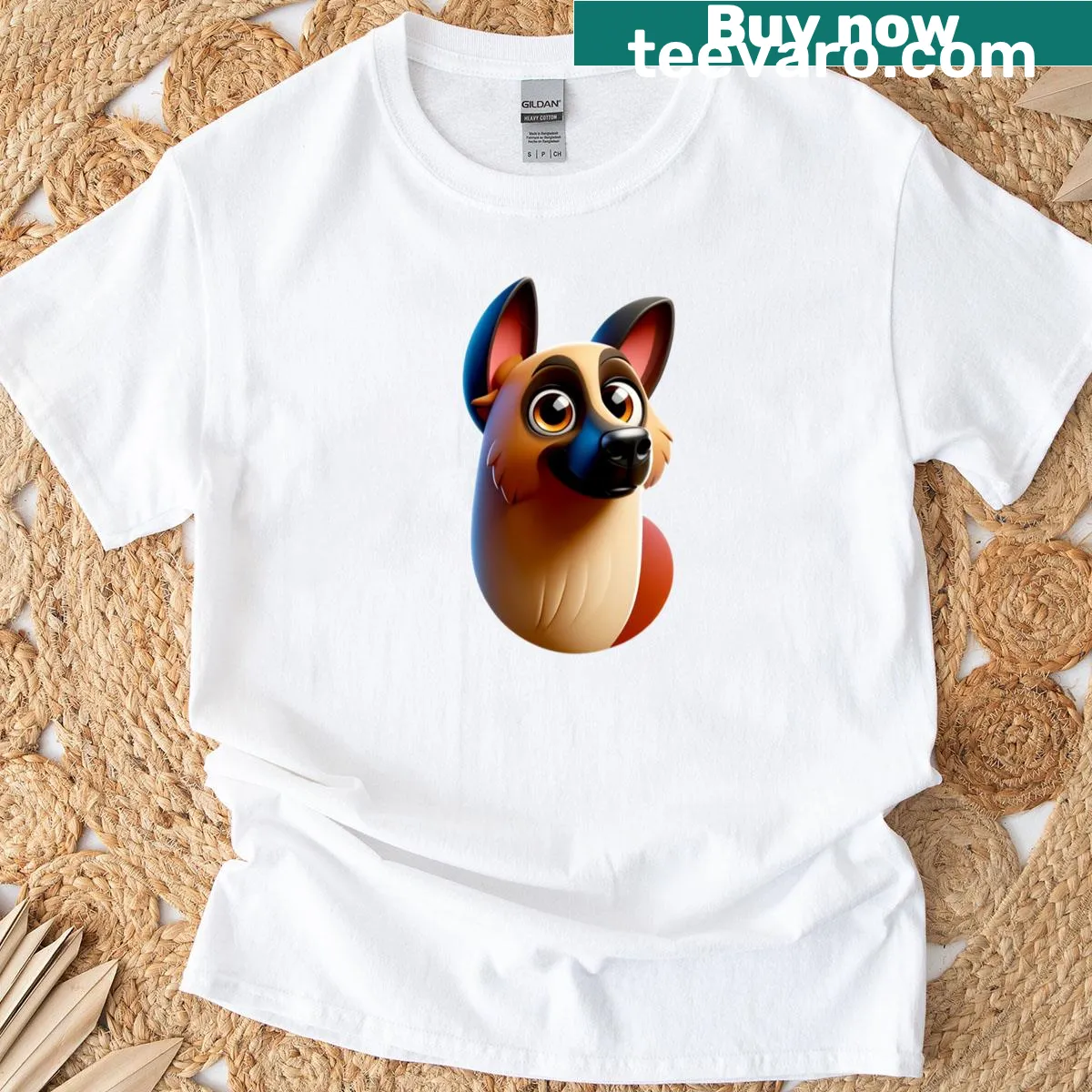 Cute Belgian Laekenois graphic t-shirt — on a men's t-shirt