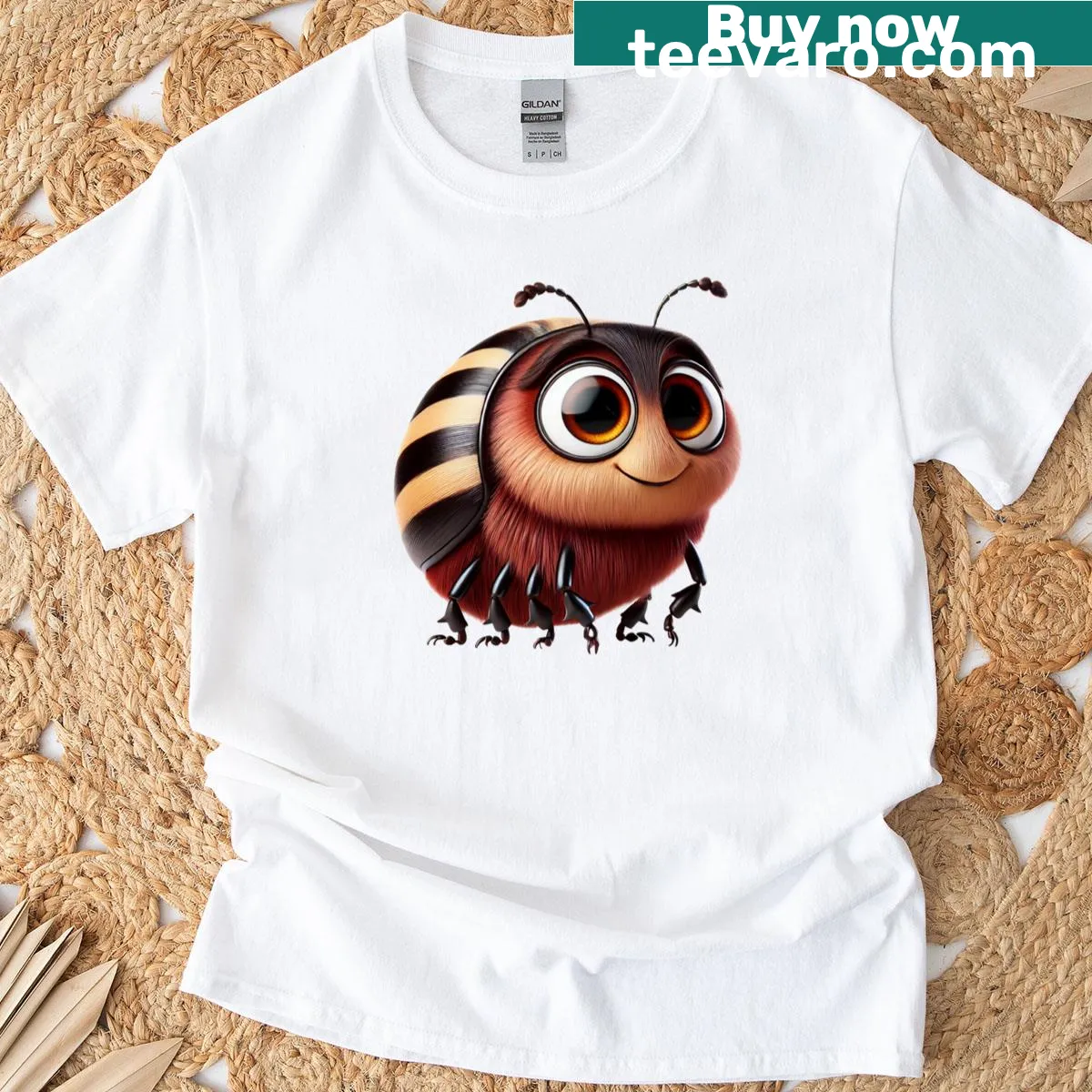 Cute Ten-lined June beetle graphic t-shirt — on a men's t-shirt