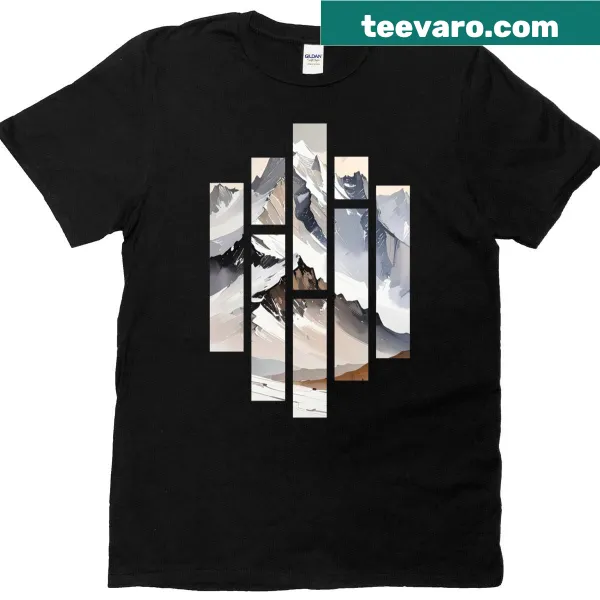 T-shirt with winter-themed graphic featuring ethereal designs