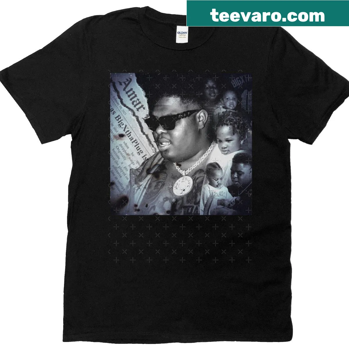 T-shirt featuring the title 'Amar' by Bigxthaplug — on a men's t-shirt