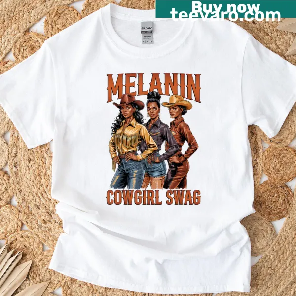Black Cowgirl Vibes t-shirt with illustration celebrating Black history