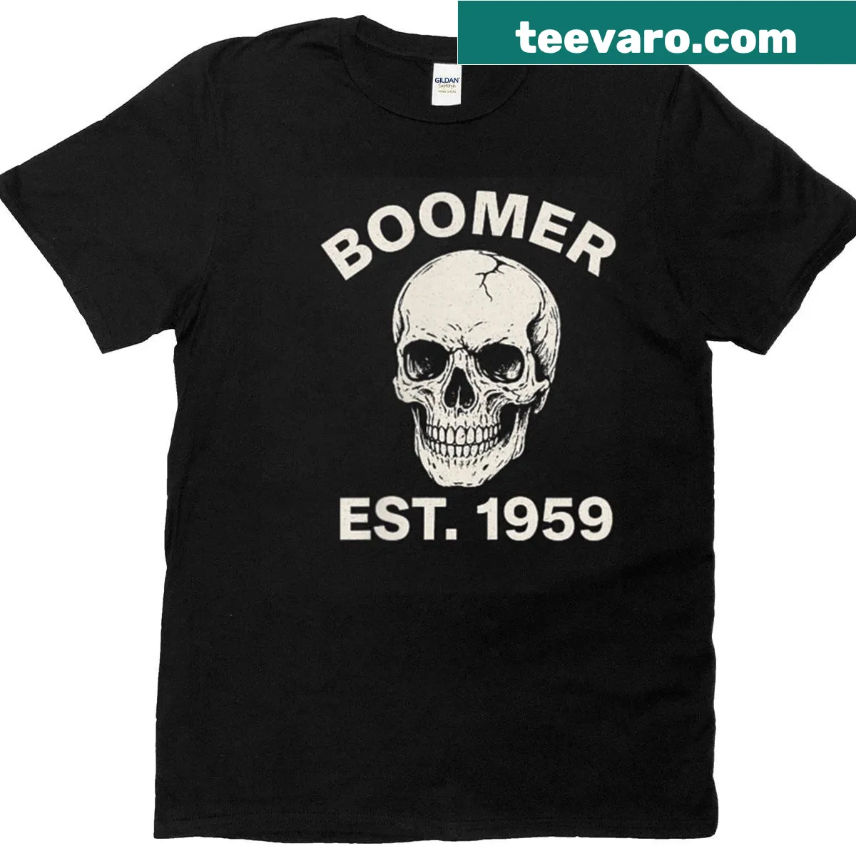 T-shirt featuring Boomer Est 1959 and thoughtful quote about scars — on a men's t-shirt