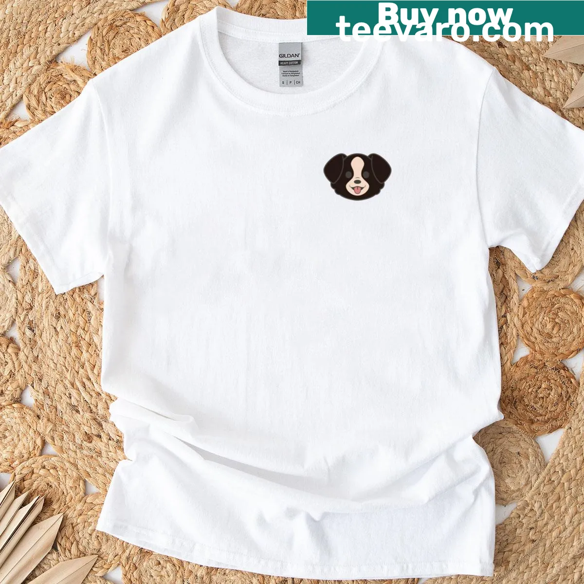 Border Collie t-shirt featuring an illustration of the breed — on a men's t-shirt