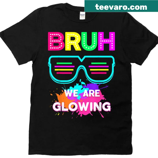Humorous typography t-shirt with text about being in a glowing era