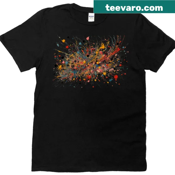 Playful paintball graphic t-shirt inviting creativity