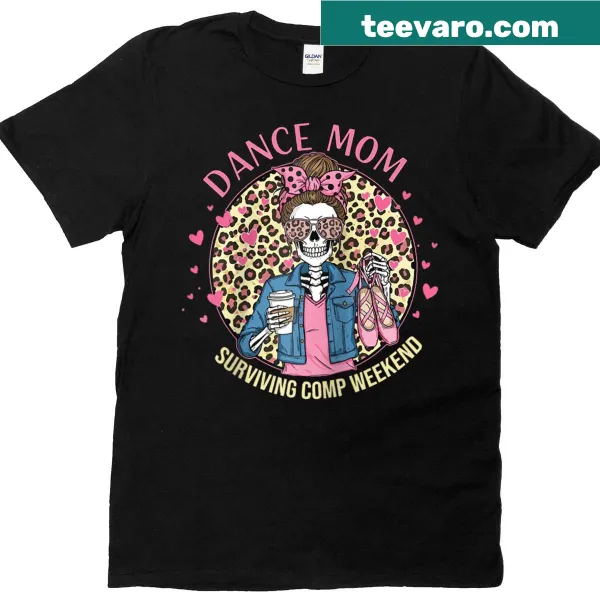 Raglan baseball tee for dance moms with coffee and dance competition graphics