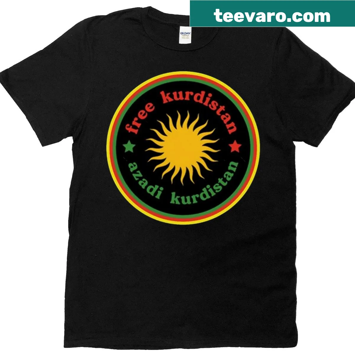 Bold patriotic graphic T-shirt advocating for Kurdistan — on a men's t-shirt