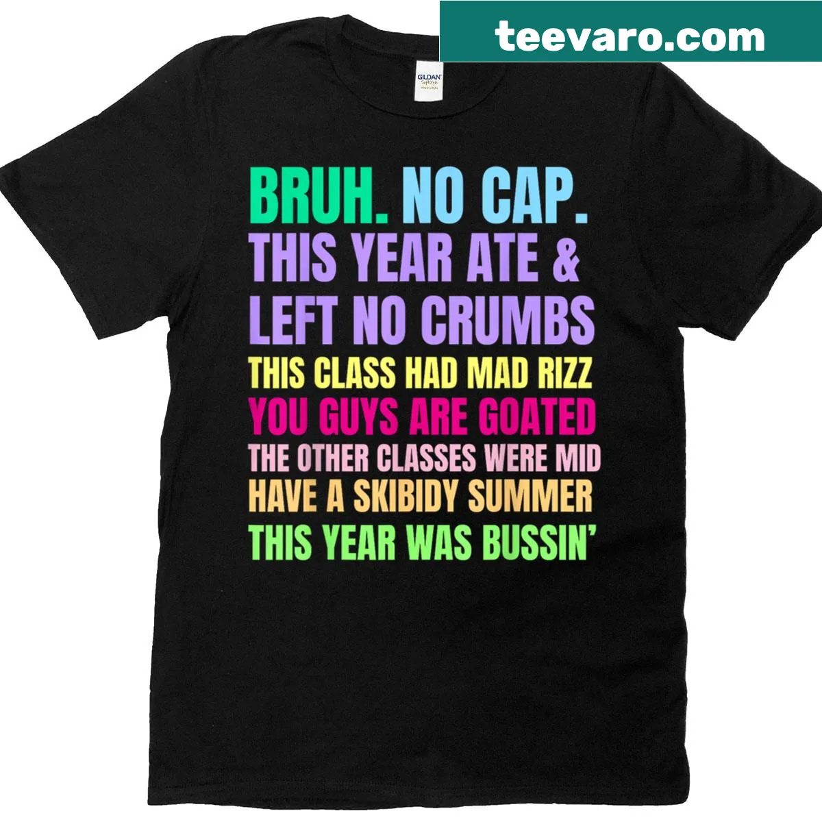 Funny graduation T-shirt for teachers with Gen A slang — on a men's t-shirt
