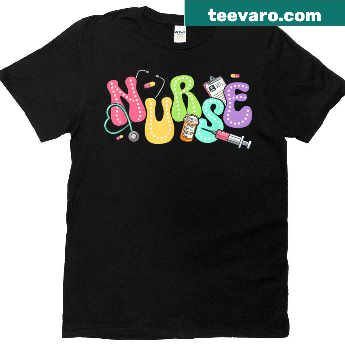 Funny T-shirt celebrating nurse life with humorous typography — on a men's t-shirt