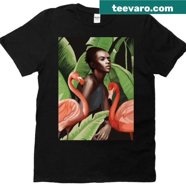 Oversized shirt with jungle design