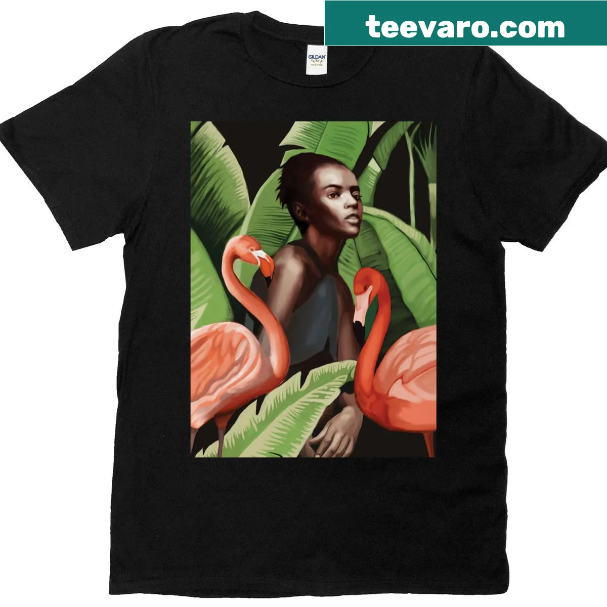 Oversized shirt with jungle design — on a men's t-shirt