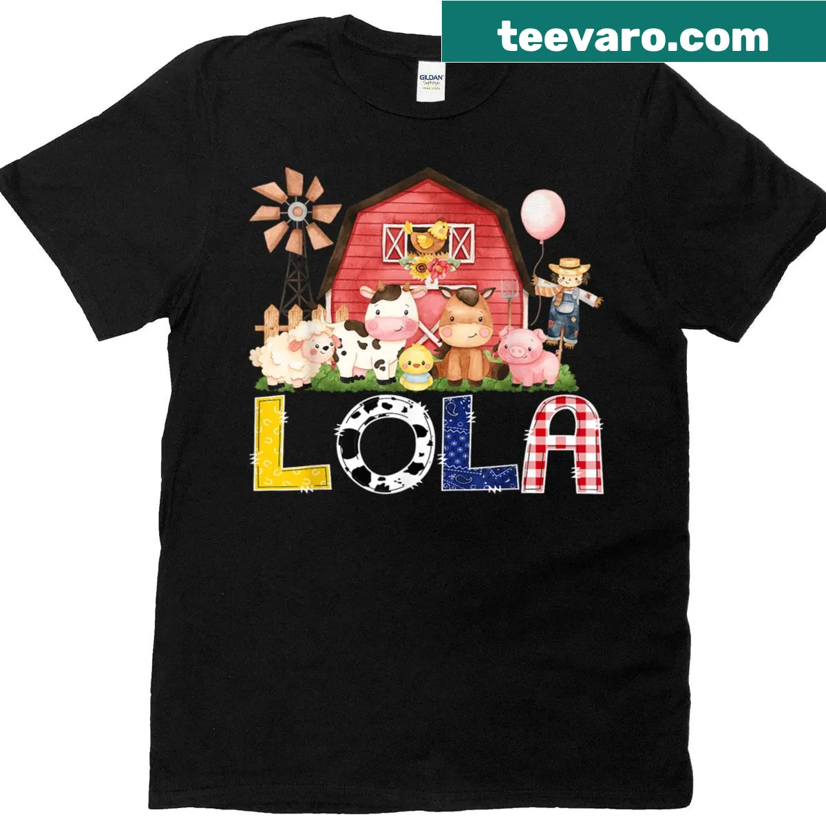 Birthday T-shirt featuring a cute red farm cow — on a men's t-shirt