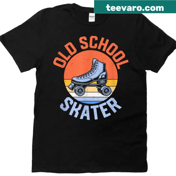 Vintage-style roller derby skater graphic T-shirt