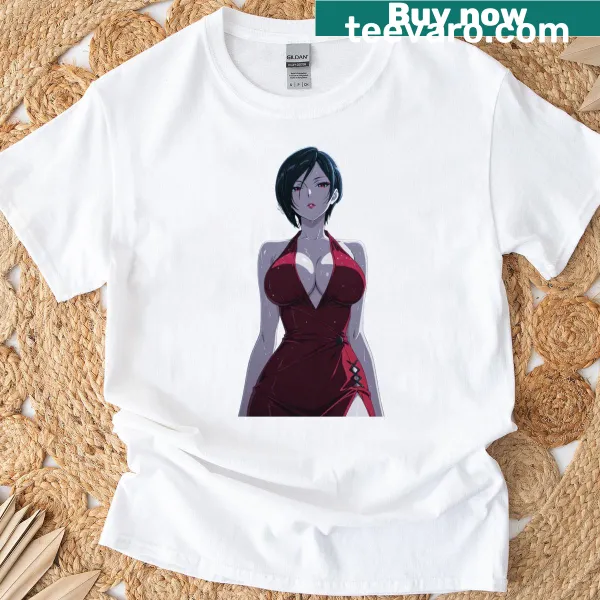 Ada Wong illustration on Resident Evil themed t-shirt