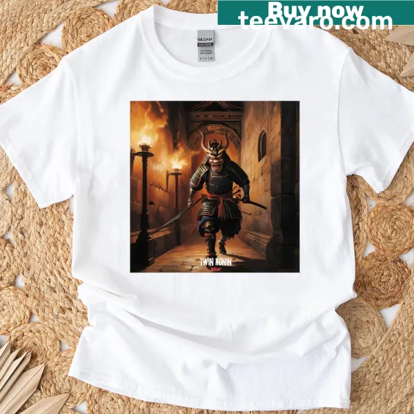 Illustrative graphic of a samurai in a castle setting