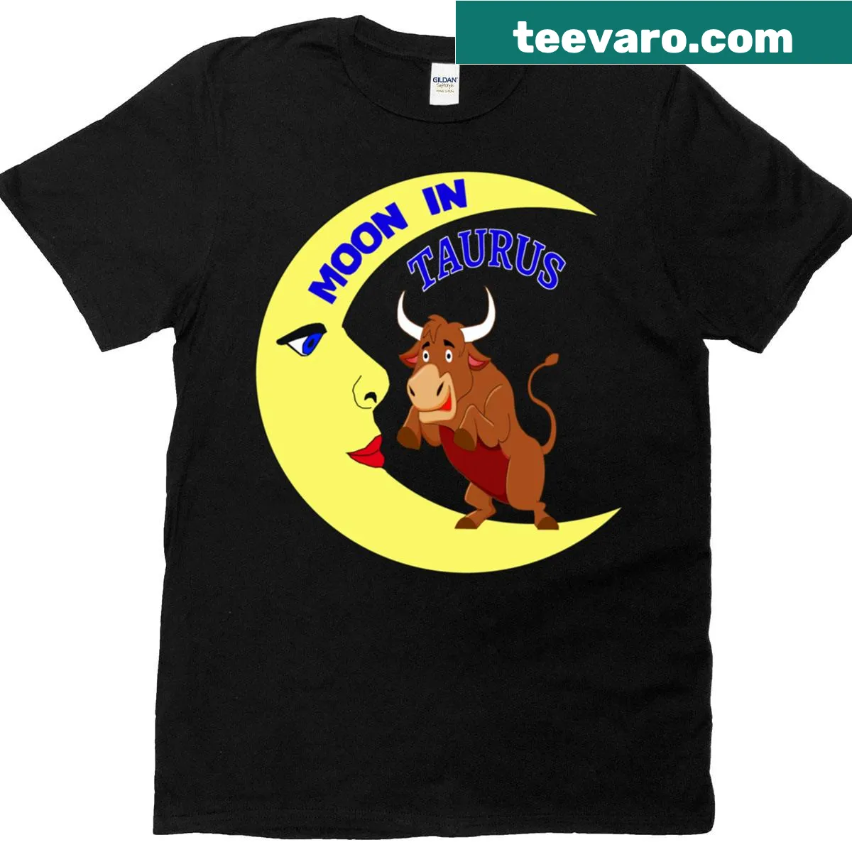 Taurus Moon Sign graphic T-shirt with elegant typography — on a men's t-shirt