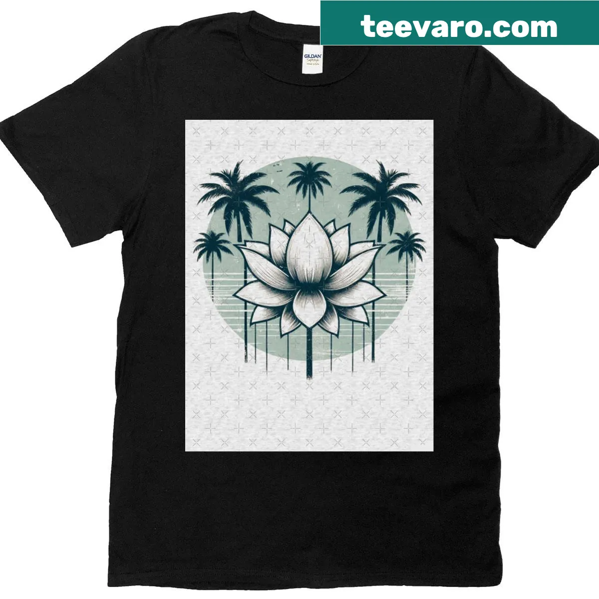 Typographic design T-shirt featuring The White Lotus Resort name — on a men's t-shirt