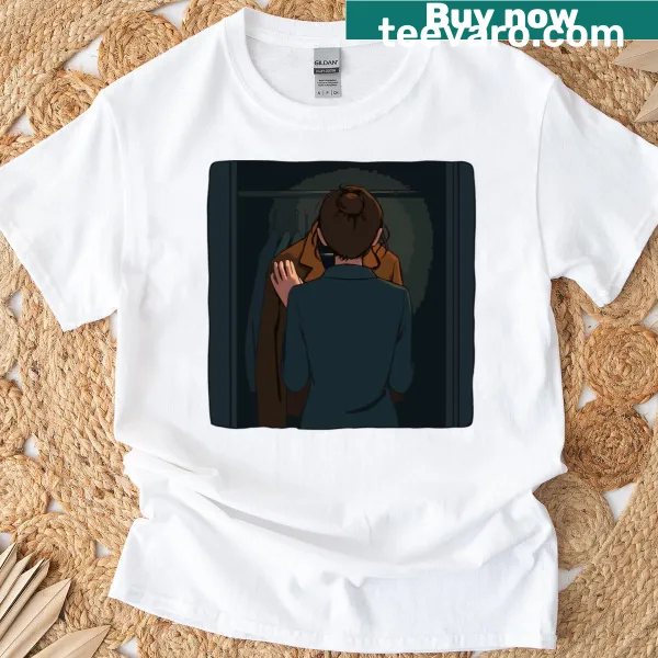 T-shirt with the phrase 'Touching The Past' in an illustrative style