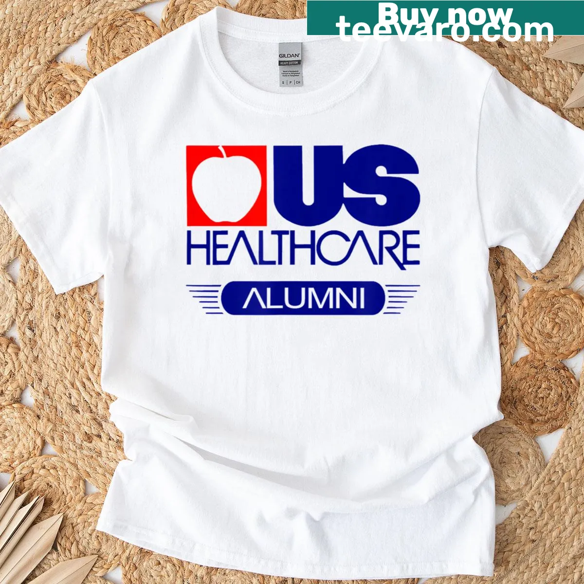 Ushc Alumni t-shirt featuring the university name and emblem in classic design. — on a men's t-shirt