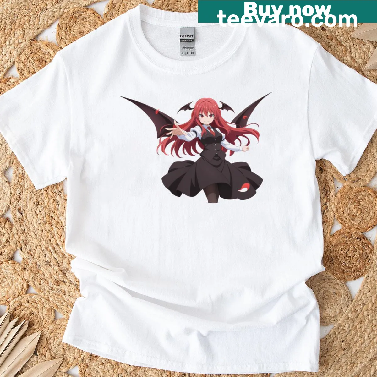 Cute T-shirt featuring a Vampire Waifu graphic — on a men's t-shirt