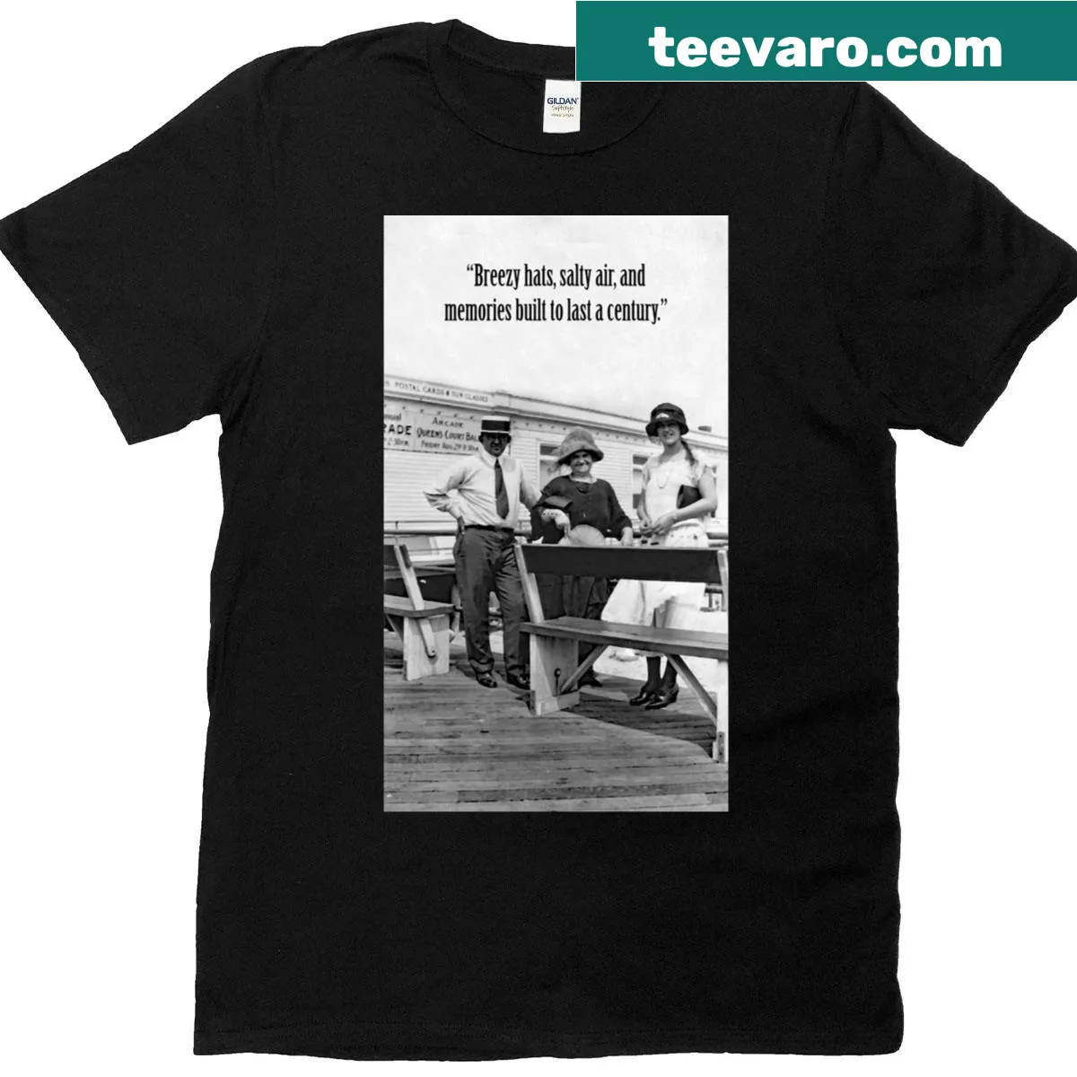 Oversized T-shirt featuring a vintage family moment graphic — on a men's t-shirt