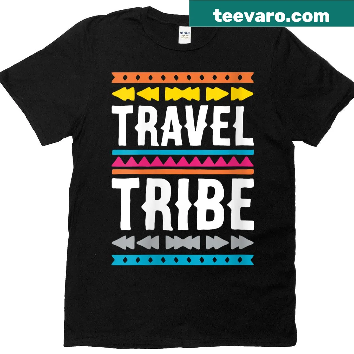 Travel Tribe T-shirt for women celebrating wanderlust — on a men's t-shirt