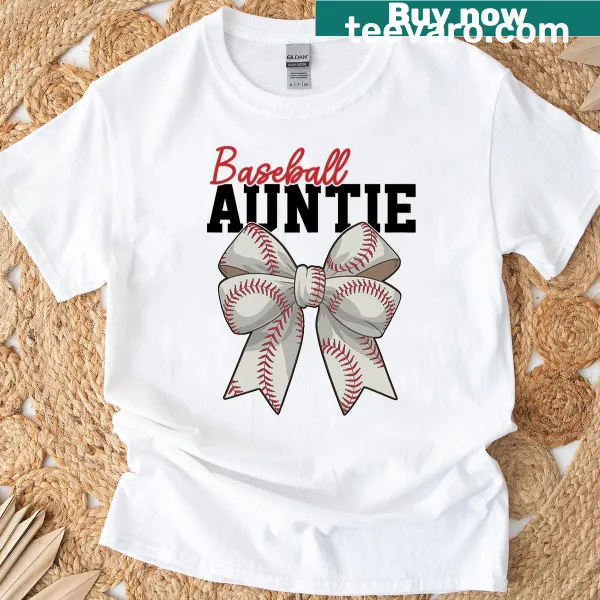 Vintage-style Baseball Auntie t-shirt with playful design