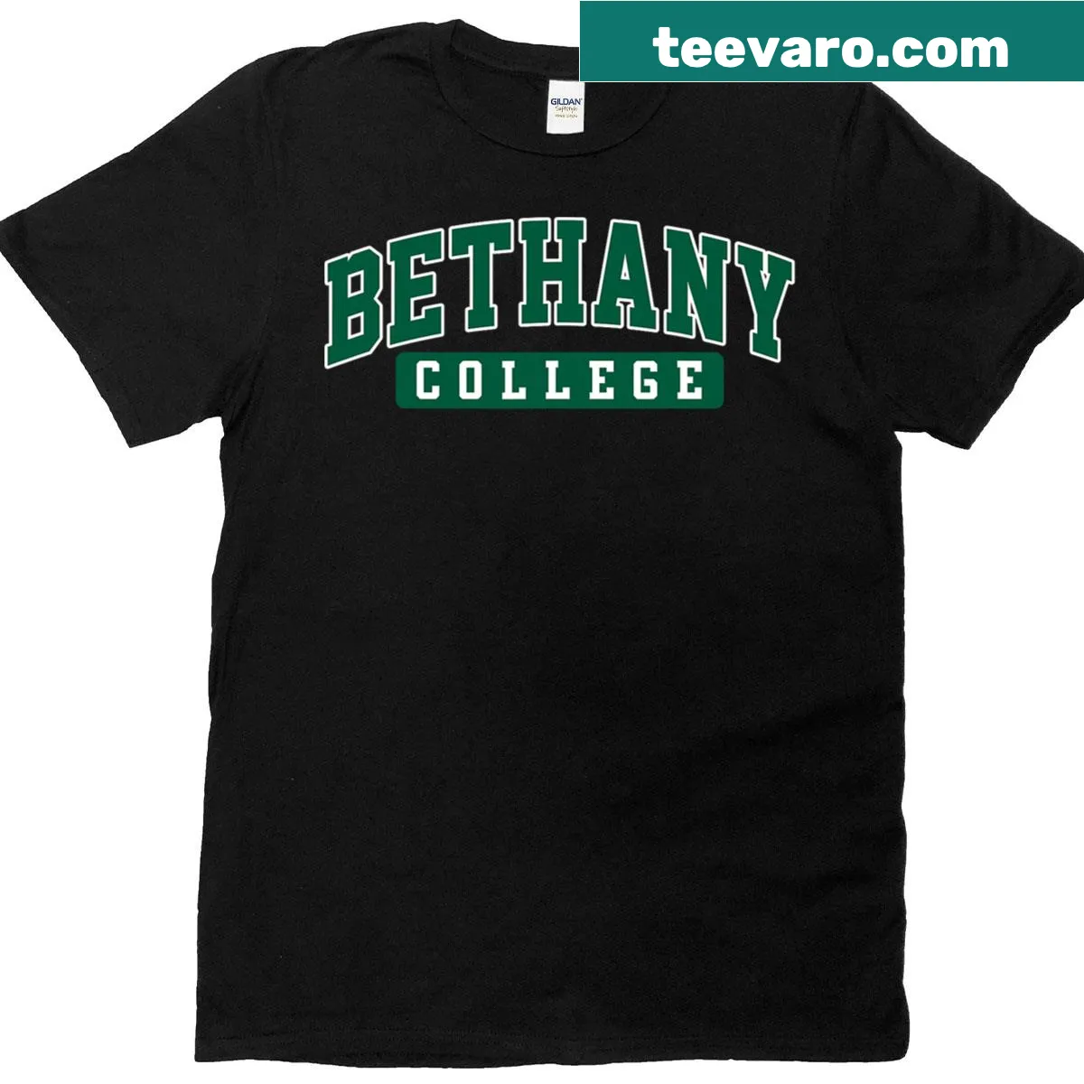 Vintage athletics design for Bethany College moms — on a men's t-shirt