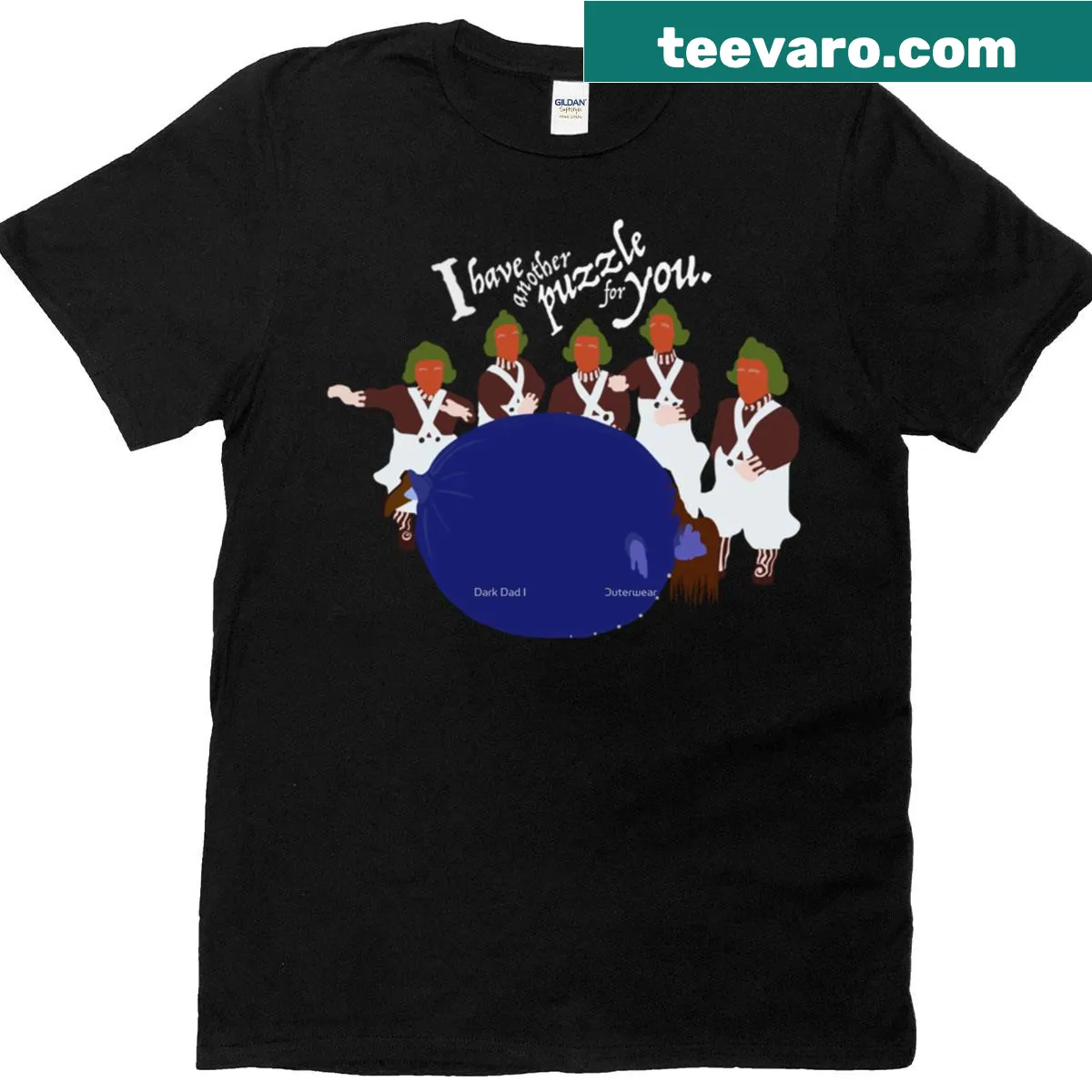 Illustrated T-shirt with cute blueberry graphics — on a men's t-shirt