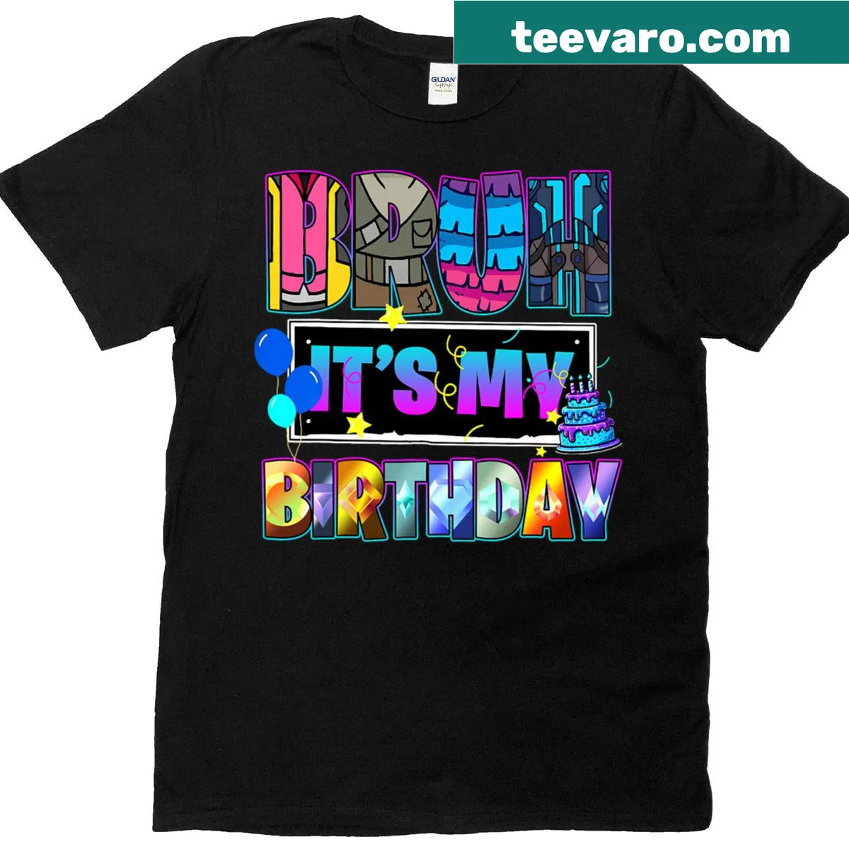 Llama piñata graphic on a birthday t-shirt — on a men's t-shirt