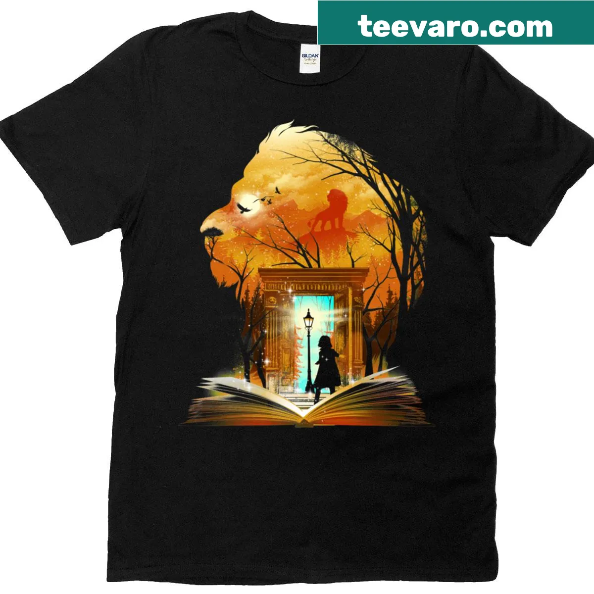 T-shirt featuring the inspirational phrase 'Courage Dear Heart' in typography — on a men's t-shirt